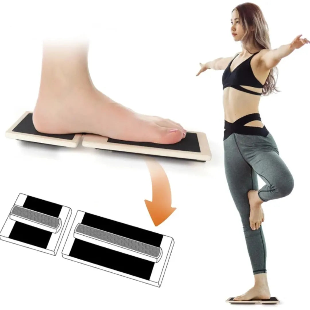 Ejercicios rotacion pie barefoot mujer con Kineboard Sowilo — fortalecimiento natural del pie