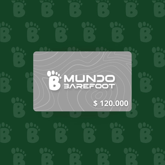 Gift card Mundo Barefoot 120.000 — tarjeta de regalo calzado barefoot y minimalista Chile