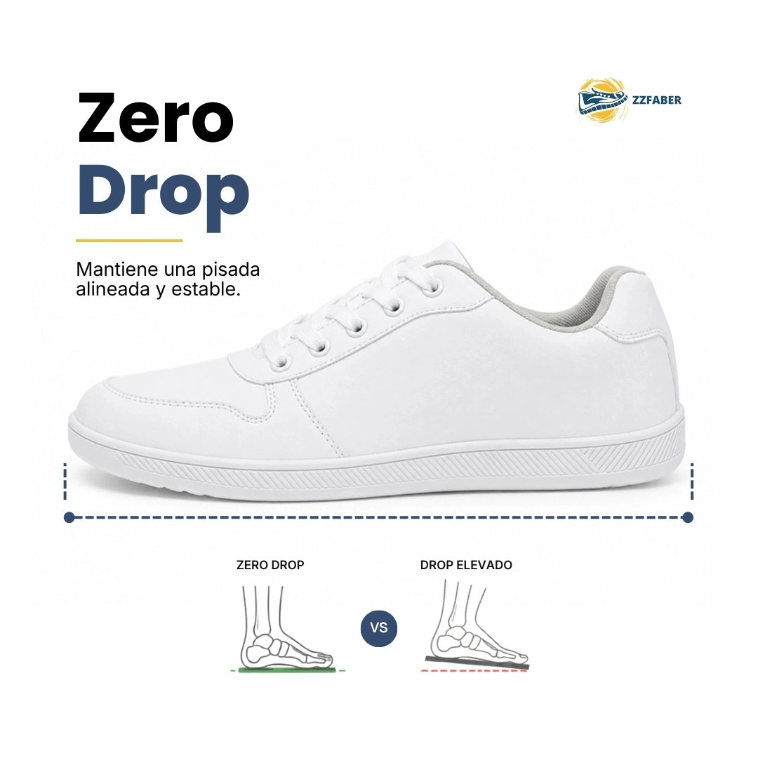 Zapatos de horma ancha para mujer ZZFABER Easy I blancos, zapatillas casuales con flexibilidad garantizada disponibles en Chile.