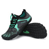 Par de Zapatillas barefoot Saguaro Kids Fast I verde detallada 
