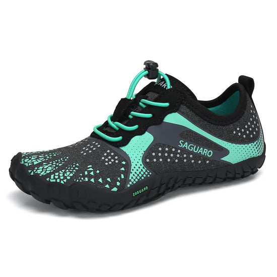 Zapatillas barefoot Kids Fast I verdes vista 3/4