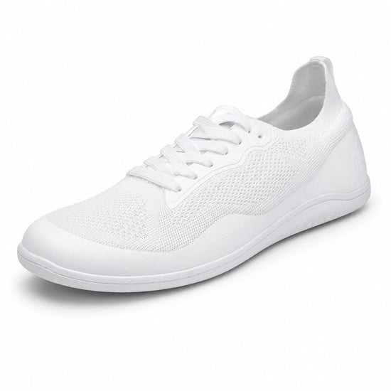 Zapatillas barefoot blancas Sowilo Kenaz tejido knit para gym.
